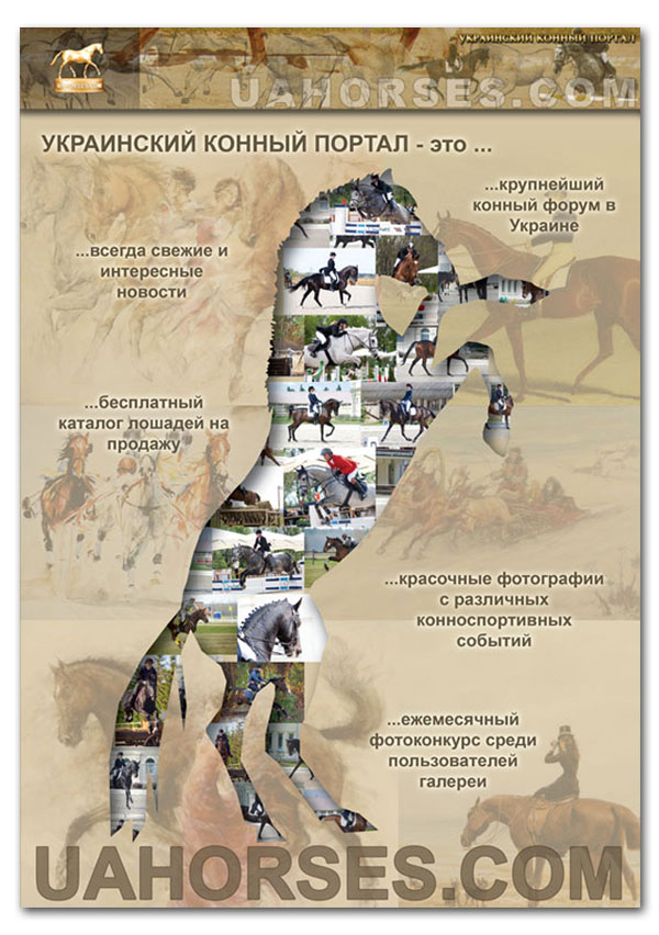 Печатная реклама для Украинского конного портала